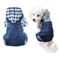 Pet Blue Plaid Jumpsuit