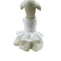 Pet Ecru and White Patchwork Wedding Dress