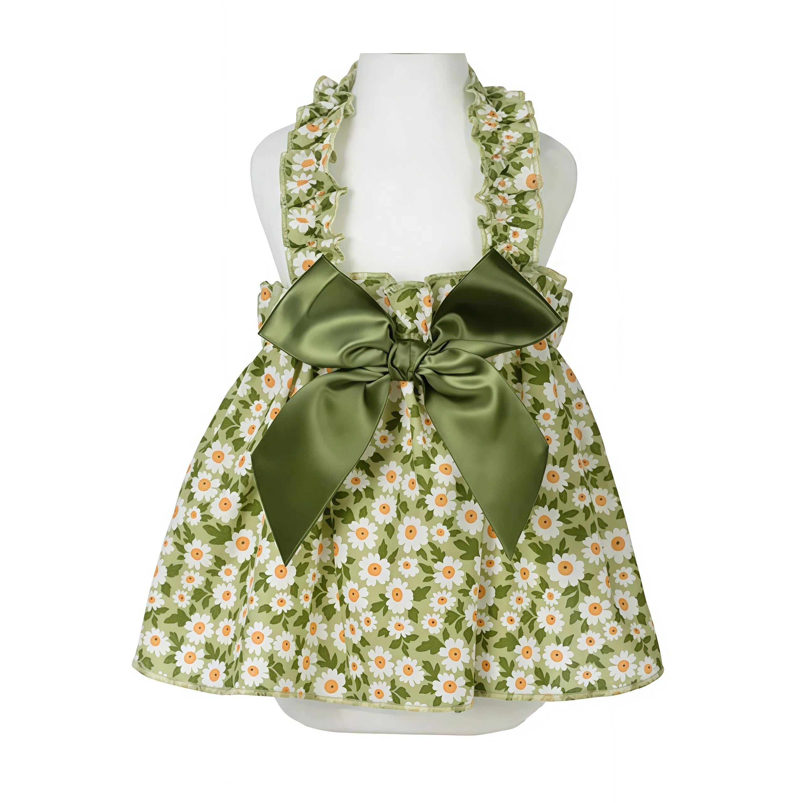 Pet Green Sweet Printed Princess Dress