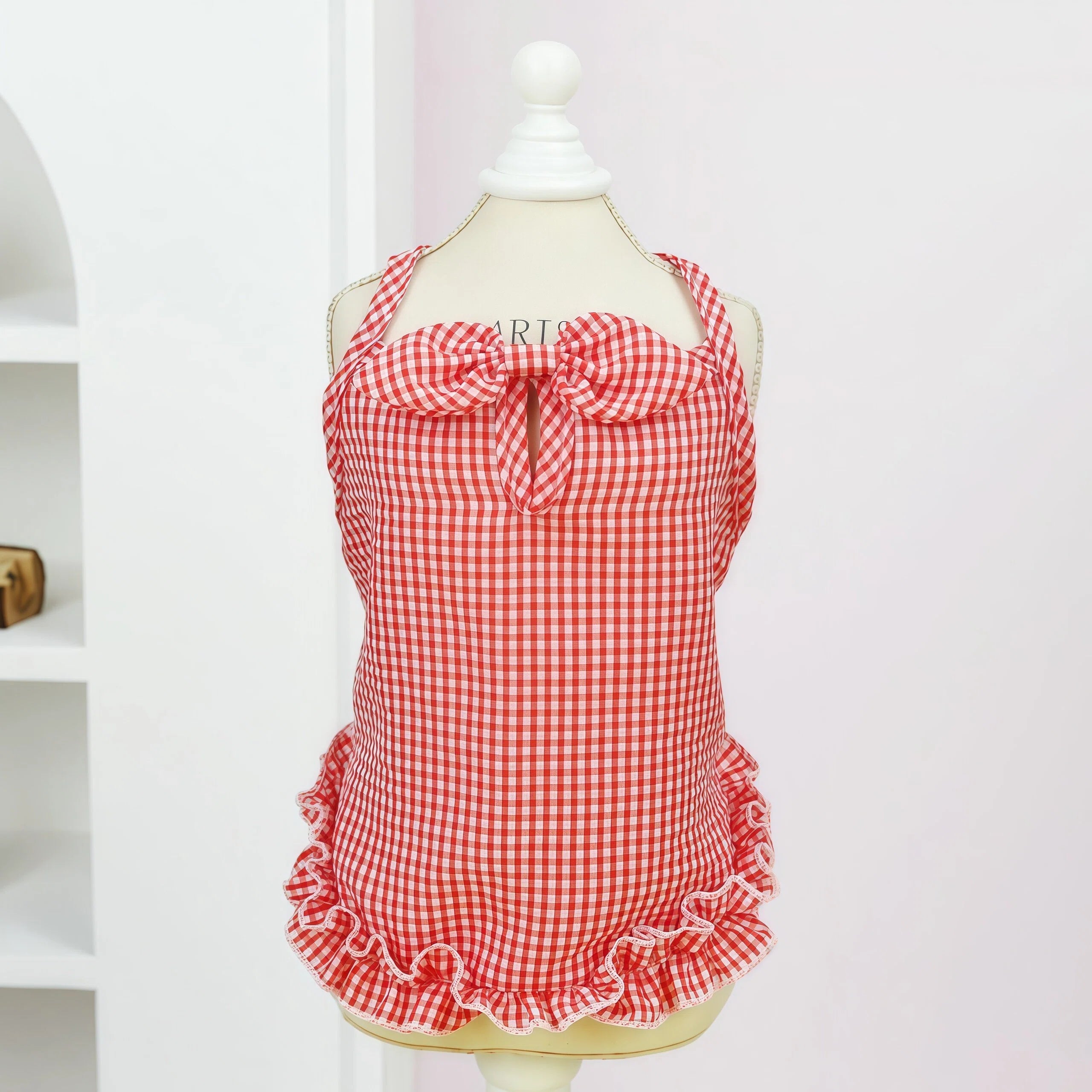 Puppy and Kitten Plaid Skirt
