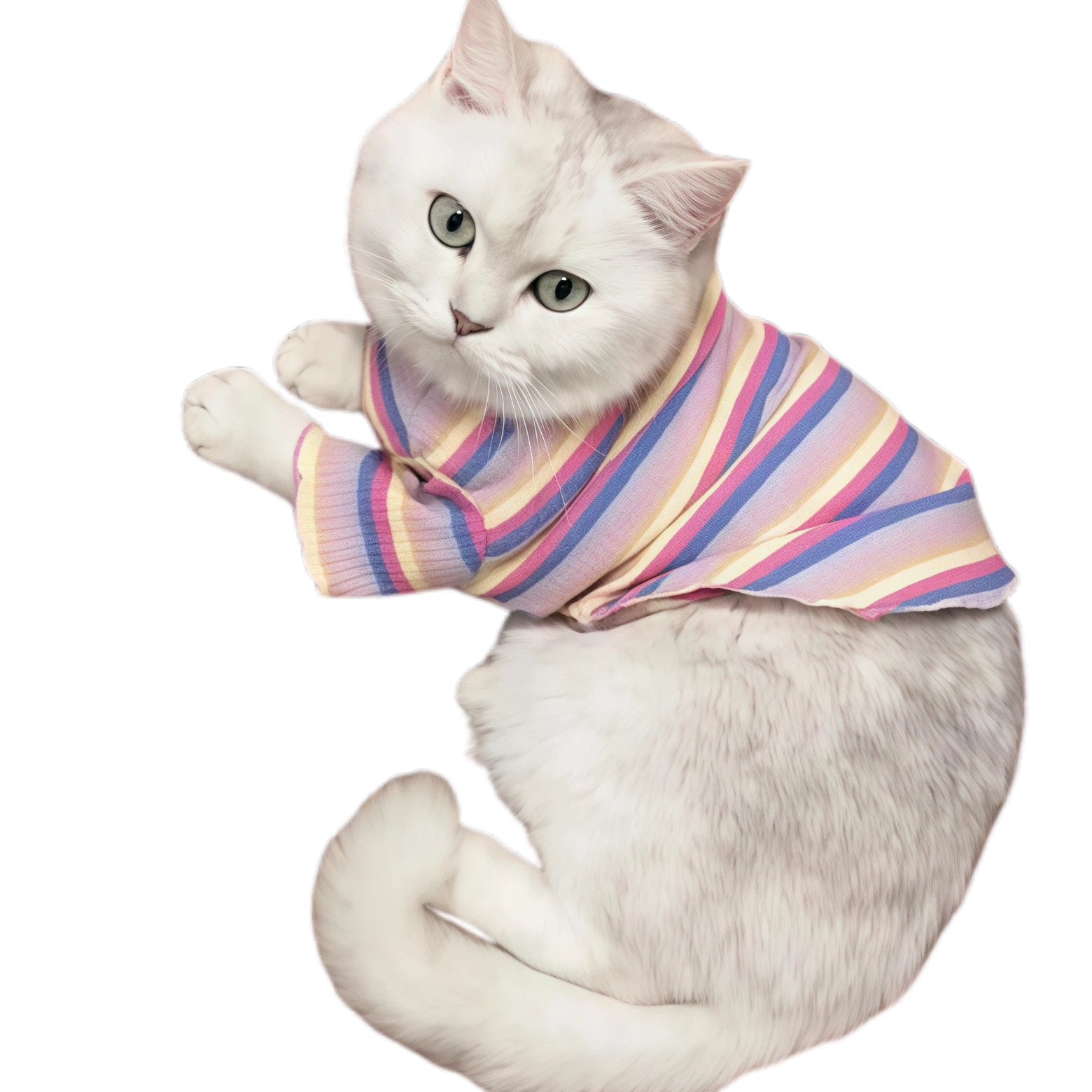Small Cat and Dog Pure Cotton Colorful Striped Pet Vest