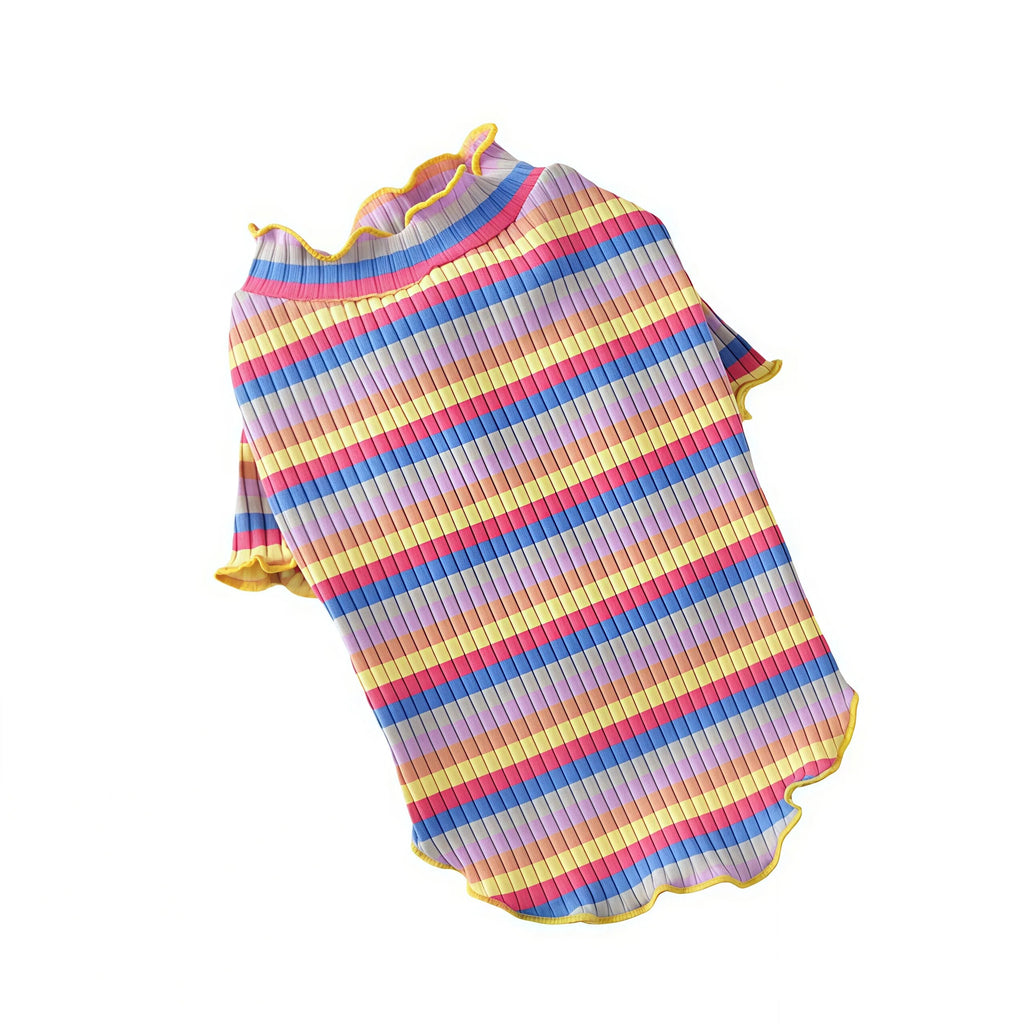 Small Cat and Dog Pure Cotton Colorful Striped Pet Vest