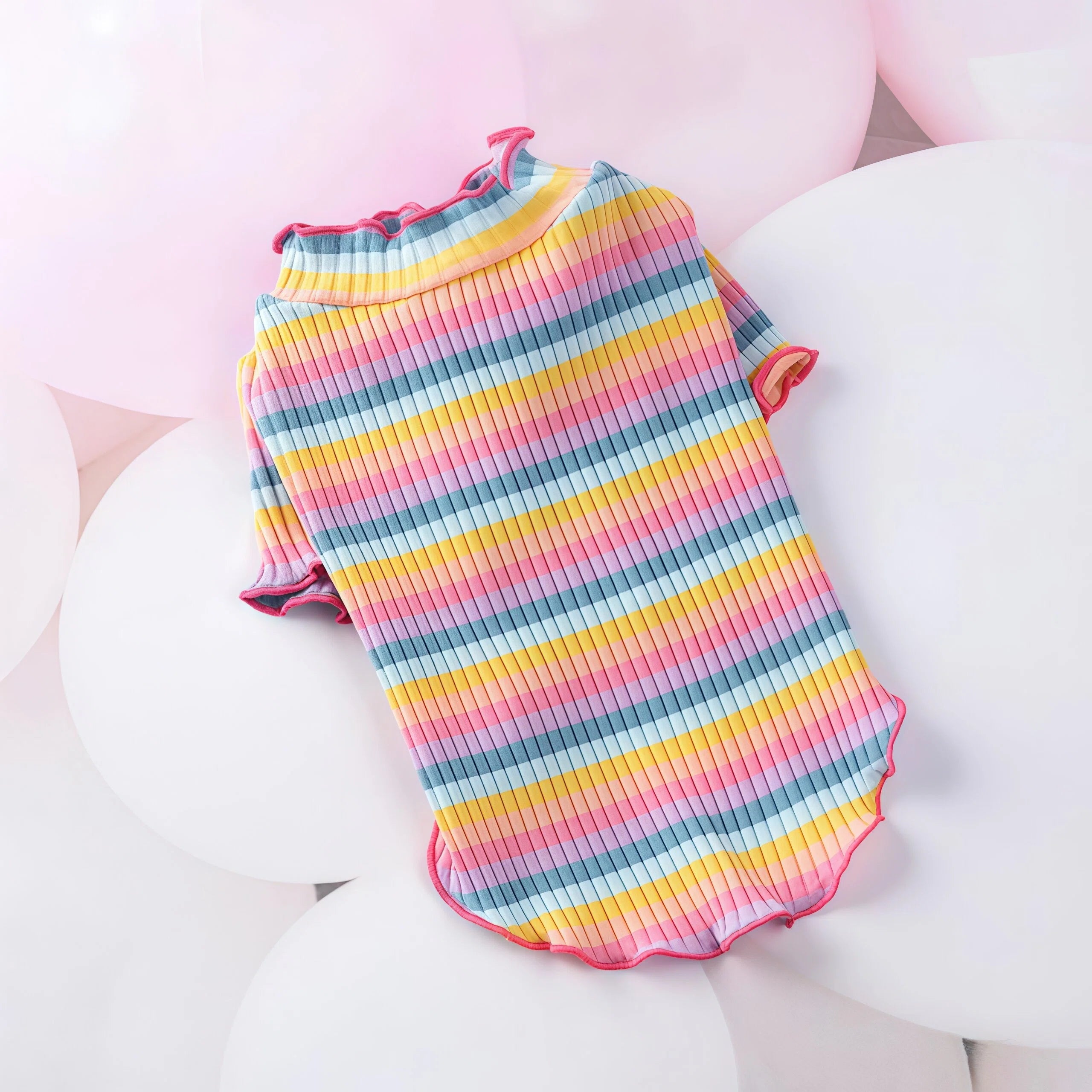 Small Cat and Dog Pure Cotton Colorful Striped Pet Vest